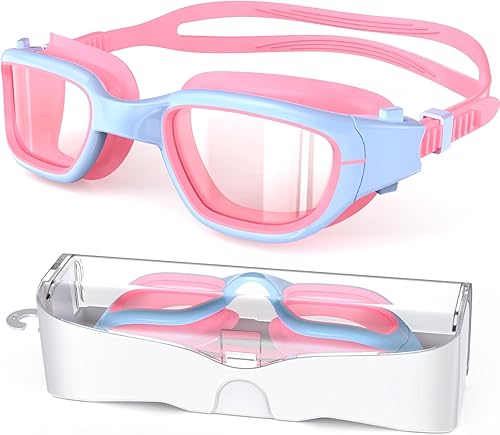 Miniatura 1 de Gafas de natación para niños, gafas de natación para niños de 6 a 14 años, antivaho con protección UV para niños y niñas
