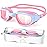 Zeligerstar Kids Swim Goggles,Swimming Goggles for Kids 6-14, Anti-Fog UV Protection Pool Glasses for Boys Girls (Pink/Blue+Clear Lens)