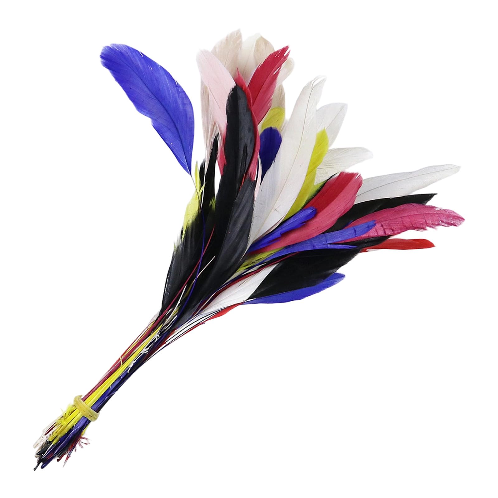 Hsioluted 50Pcs Soft Natural Quills 4-6Inch Length Colored Decorative Quills for Craft Cosdplay Costume Embellishment Sewing Craft