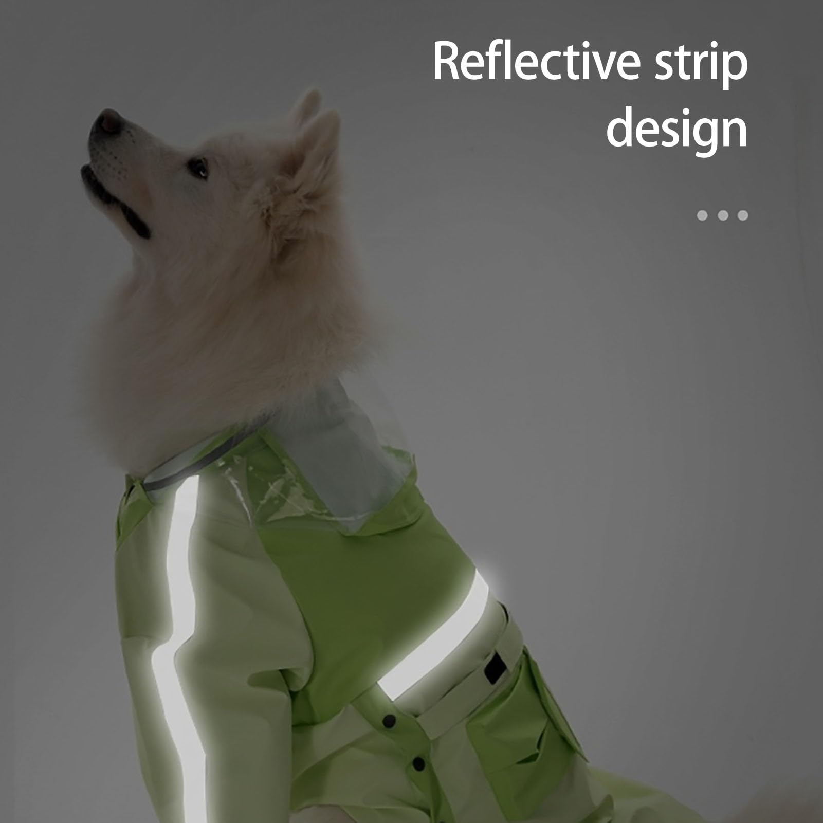 Impermeabile Cane Cappuccio Giacca Antipioggia Impermeabile per Cani con Cappuccio Cappotto per Cani Impermeabile(Verde,XXL)