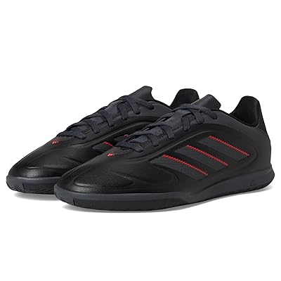 adidas Kids Copa Pure 3 Club Indoor Soccer Shoes (Little Kid/Big Kid) Kids Shoes Black/Carbon/Lucid Red