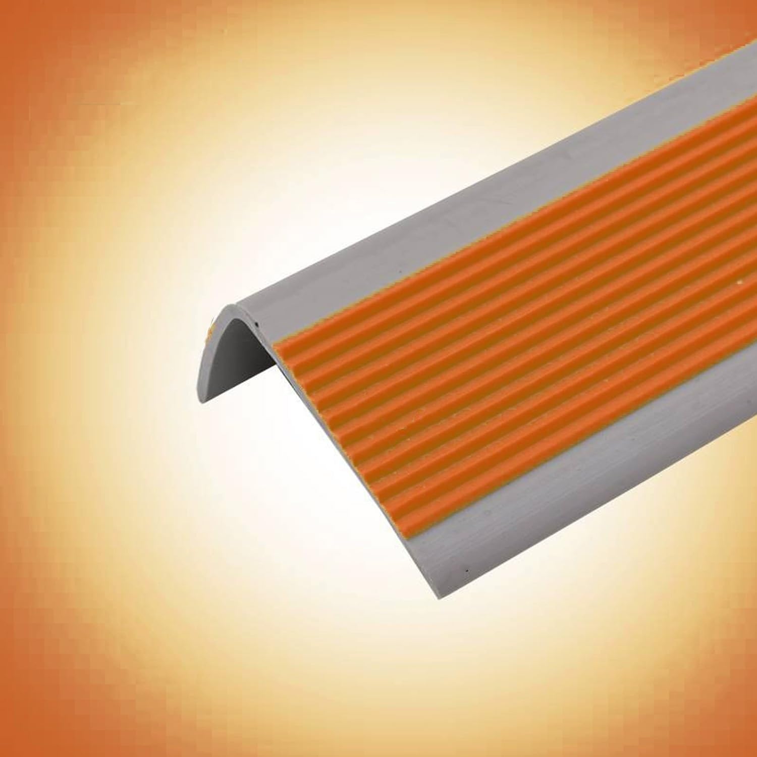 Perfil de nariz de escalera de PVC antideslizante de 10 m, borde de esquina en forma de L y umbral de varios niveles, protector de borde de escalera para escalones seguros y mayor seguridad, diseño