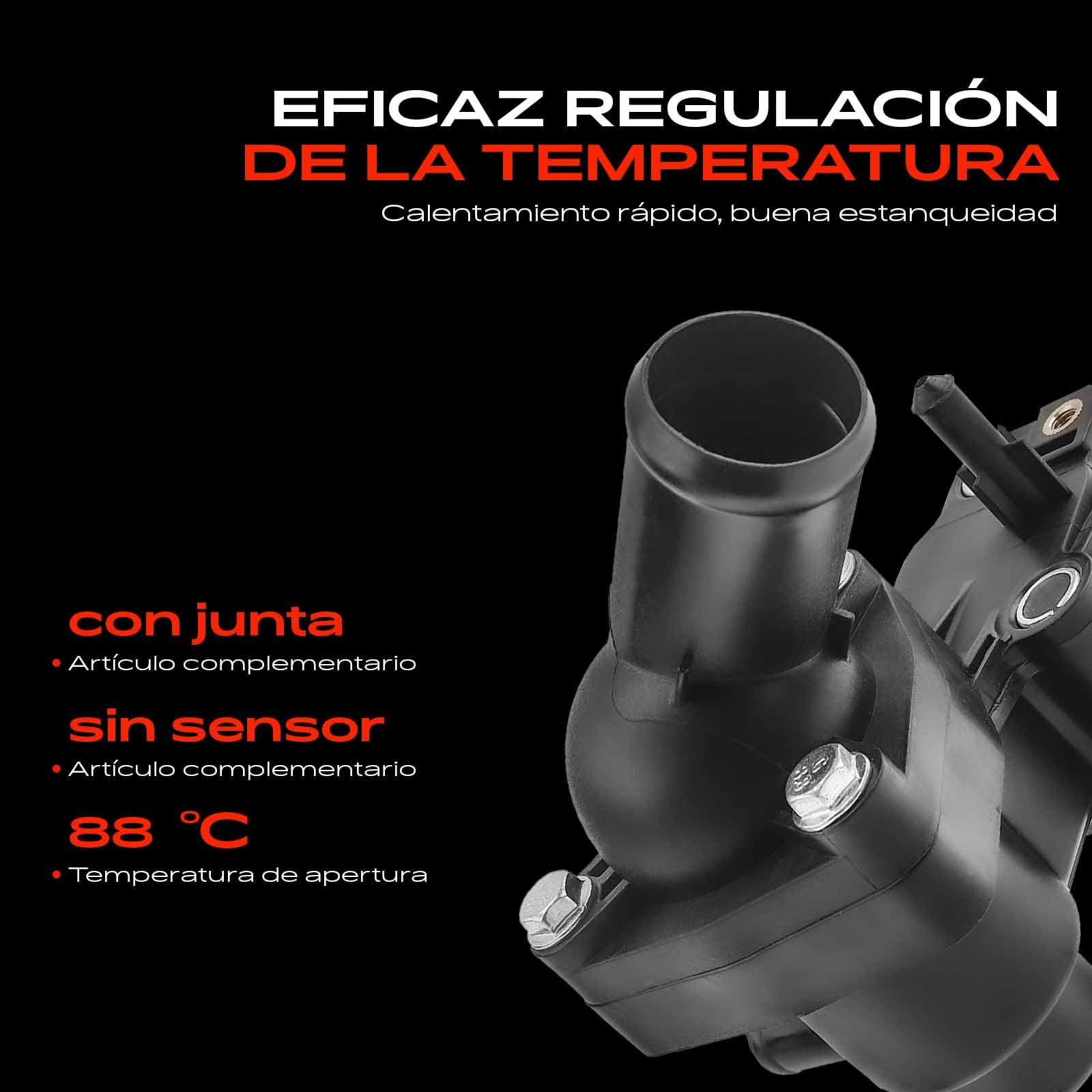 Frankberg Termostato de refrigerante 1198060 | Compatible con: Galaxy WA6, Torneo Focus II DA DS FFS, Mondeo IV BA7, Focus II Saloon DB DH FCH, Focus II DA DP HCP