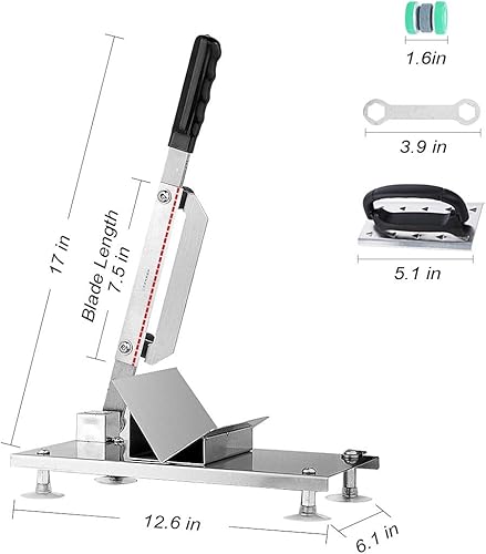 Miniatura 5 de Cortadora manual de carne congelada de acero inoxidable para uso en la cocina del hogar, rebanadoras de corte de rollo de cordero de ternera