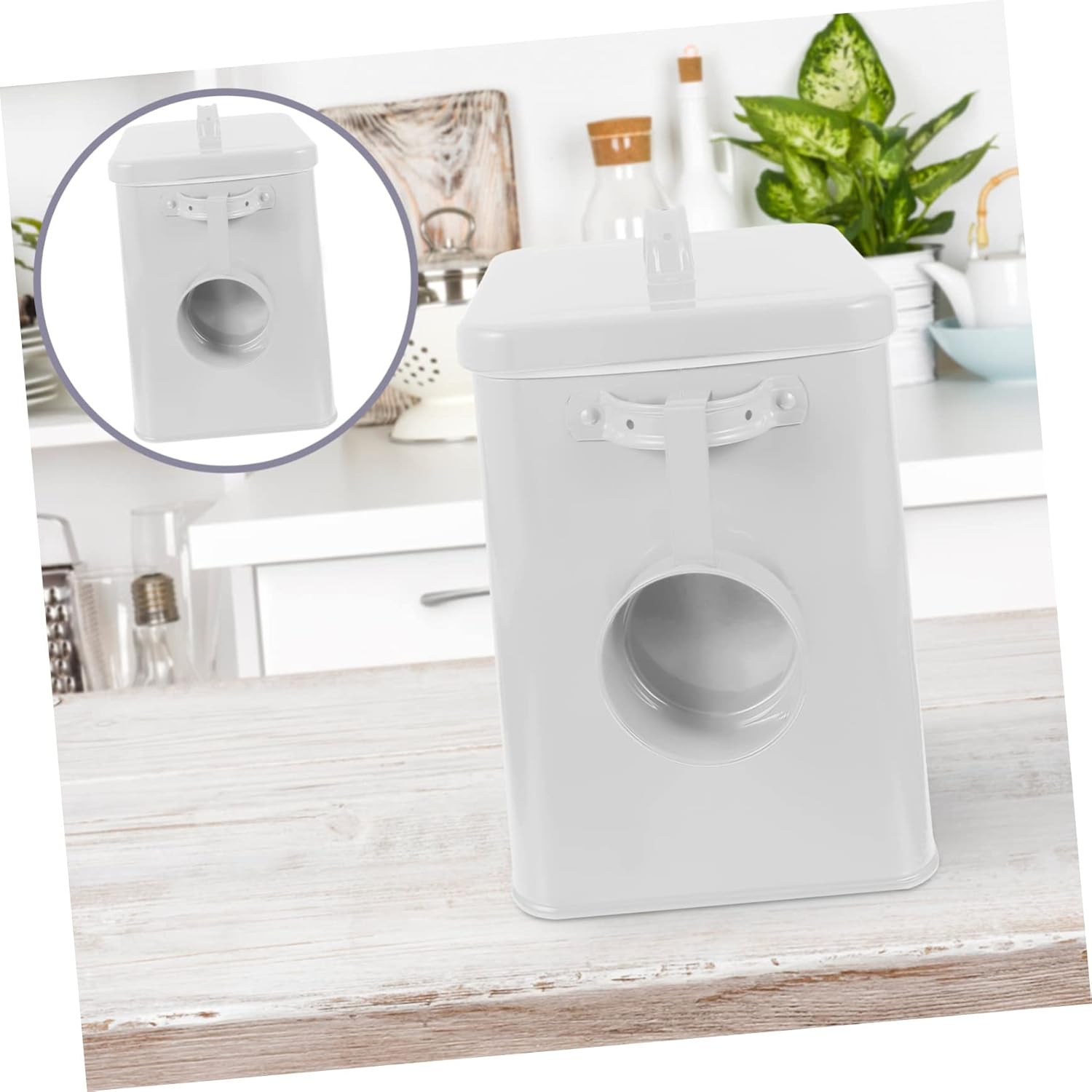 Pet Food Storage Container with Lid Airtight Dog Cat Food Holder Multi Functional Rice for Laundry Powder Compact Design for Kitchen Pantry