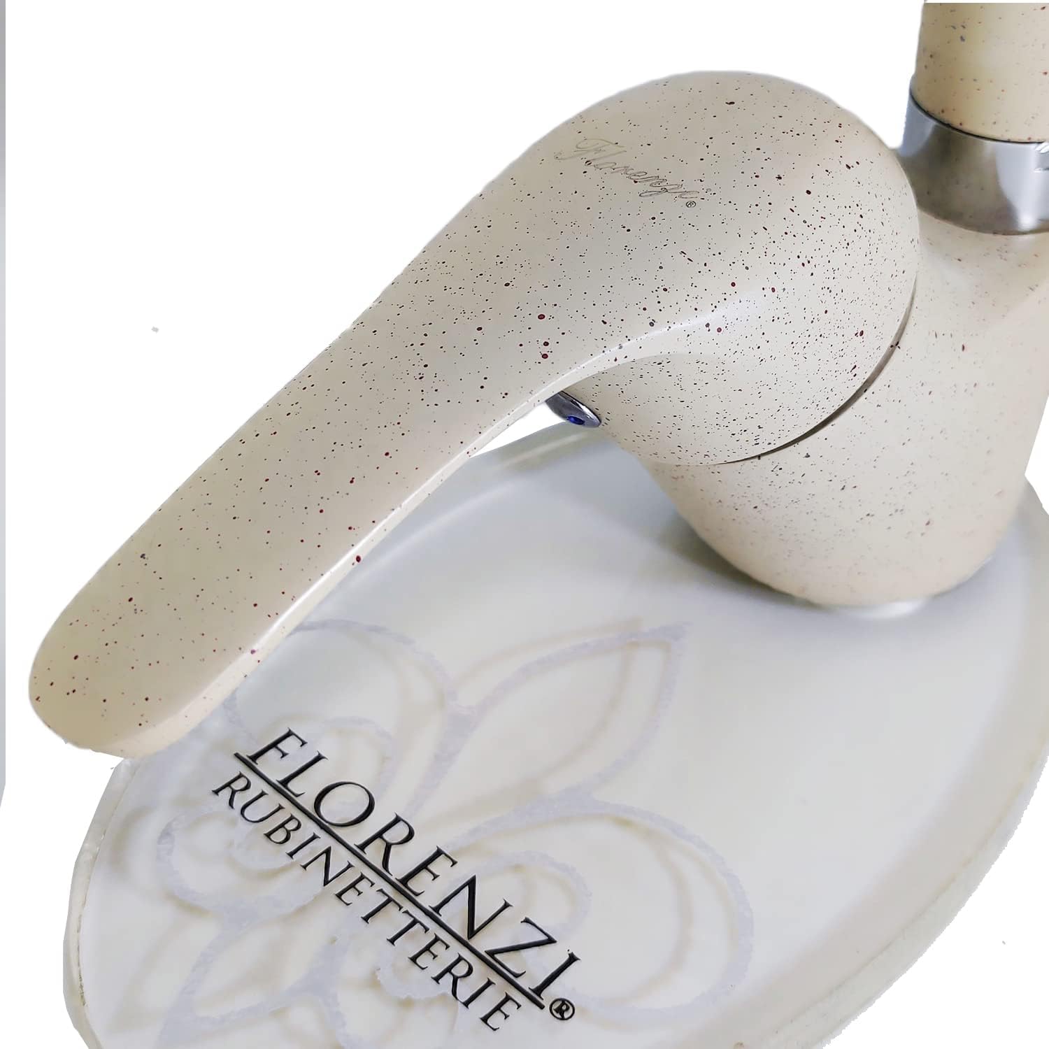 Mezclador fregadero cocina caña curvada fresita marrón