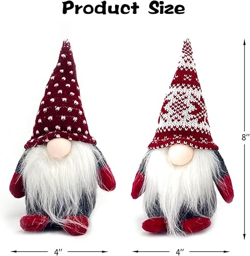 Miniatura 8 de 4 gnomos de Navidad de Papá Noel, hechos a mano, decoración de mesa, decoración del hogar, decoración de chimenea, decoraciones de Navidad (gris)