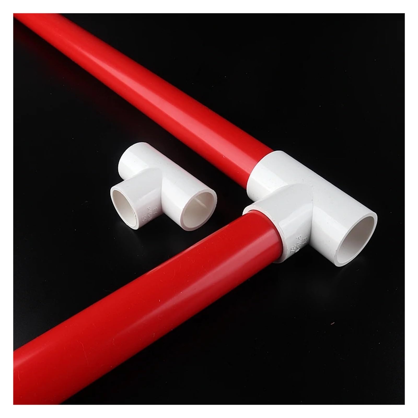 Conectores de tubo rígido blanco de PVC de gran tamaño de 63 a 200 mm, conectores en T iguales de 3 vías, accesorios/suministro de agua de riego(160mm inner dia)