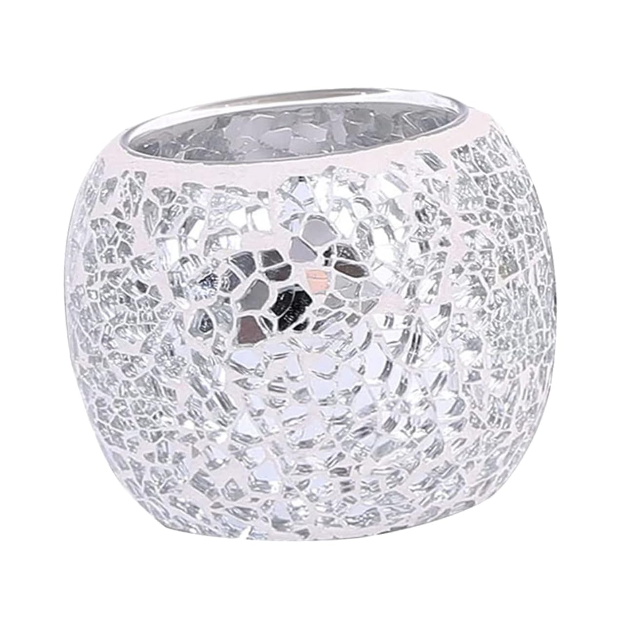 Cabilock Mosaic Candle Holder Crystal Decor Wedding Décor Crystals Decor Tent Anchors for Deck Delicate Candlestick Tea Light Candles Romantic Tealight Holder Glass Tea Candle Dining Table