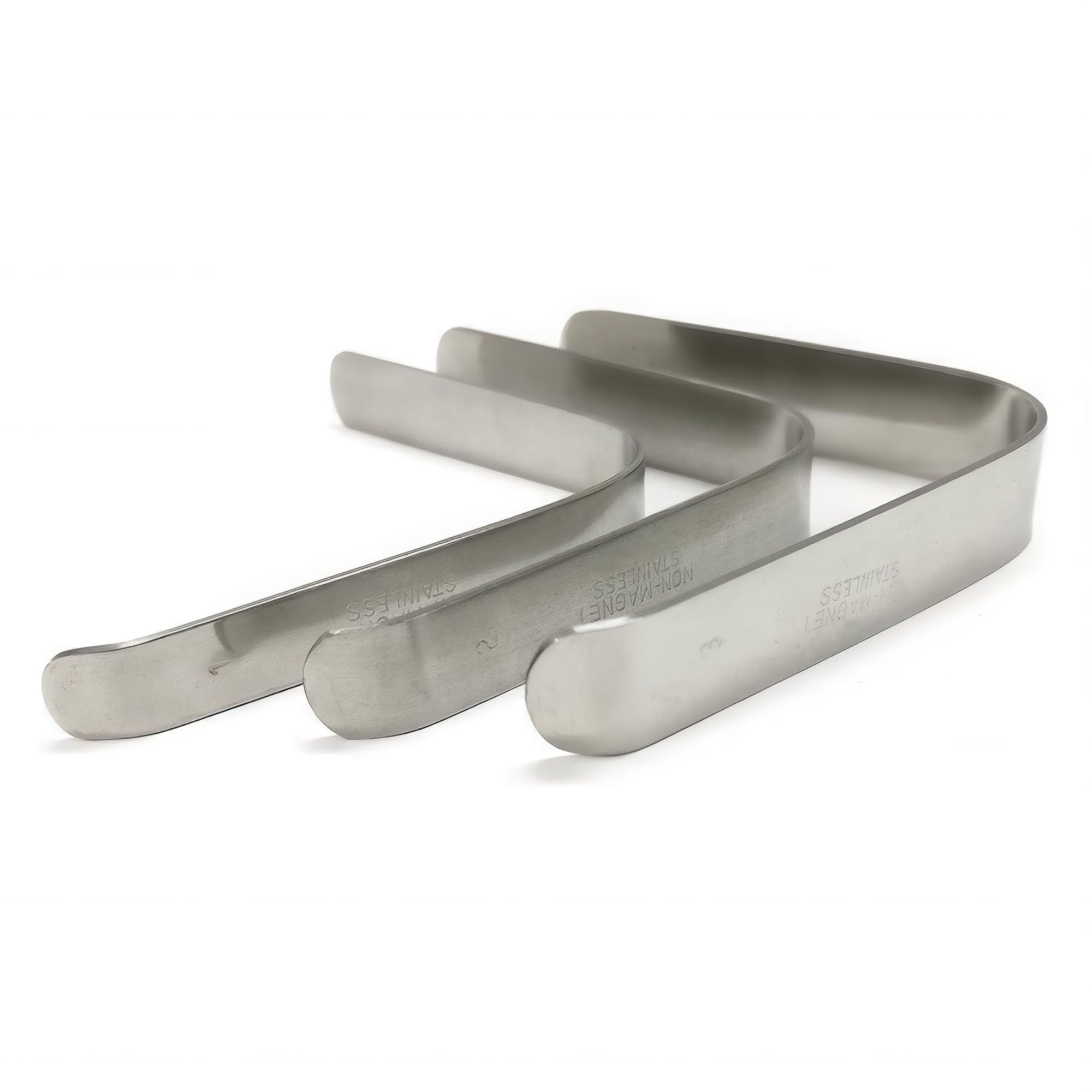 AVIS Tongue Depressor Stainless Steel L-Shape Set of 3 - Premium