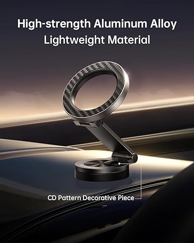 Miniatura 2 de SYNCWIRE Soporte magnético para teléfono MagSafe con rotación de 360 para automóvil, brazo de metal ajustable, soporte de teléfono magnético para