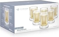 Vista 7 de Teabloom Modernas tazas de té turco aisladas, juego de 6 tazas de té de doble pared (6 oz / 6.0 fl oz)