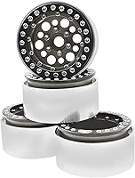 Vista 6 de ShareGoo - Juego de 4 cubos de aleación de aluminio de 1.9 pulgadas, compatibles con Traxxas TRX4 Axial SCX10 RCAWD D90 D110 Tamiya CC01 1/10 RC