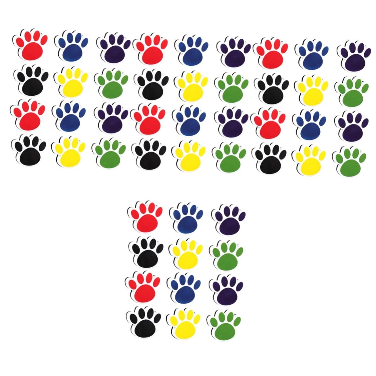 NUOBESTY 48pièces Gomme Effaçable à Sec Forme De Patte De Chat Accessoires De Tableau Scolaire Et Bureau Effaceur Magnétique Réutilisable De Chaque Pour Et Maison
