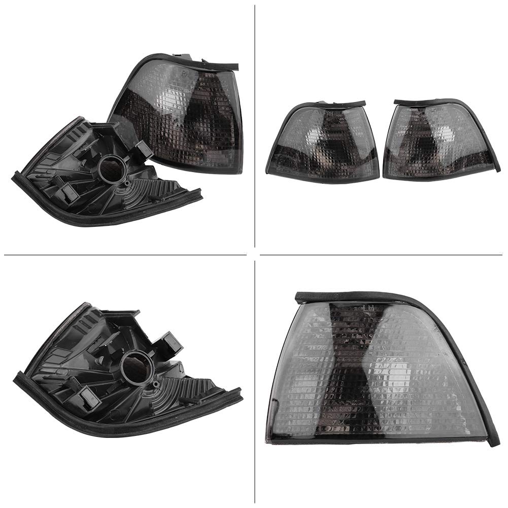 Yctze para faros para e36 compact intermitentes e36 e36 sedan lights Par de cubiertas para luces de esquina para Serie 3 318i 325i E36 4DR Sedan & Wagon 92-98 Cubierta de luz de esquina Cubierta