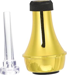 VICASKY 1 Conjunto Trompete Mudo Acessórios De Trompete Bocal De Prática De Trompete Dourado Abs Silenciador De Trompete Abs Silenciador De Trompete Abs Trompete Mudo Pequeno Redutor De