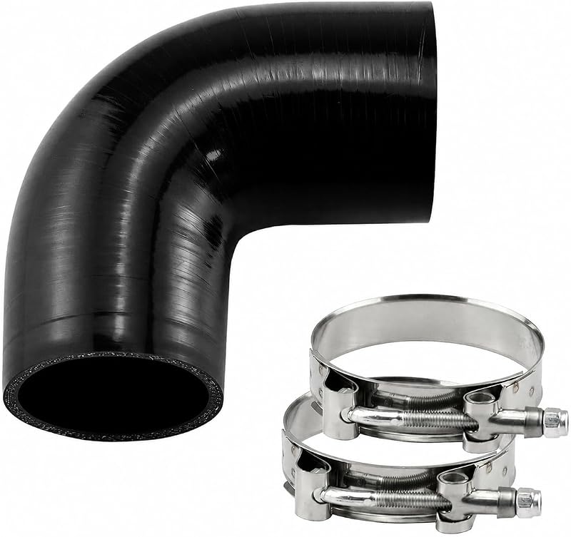 Mangote de Silicone 90° Ucreative 2,5" para Intercooler com Abraçadeiras T-Bolt – Kit