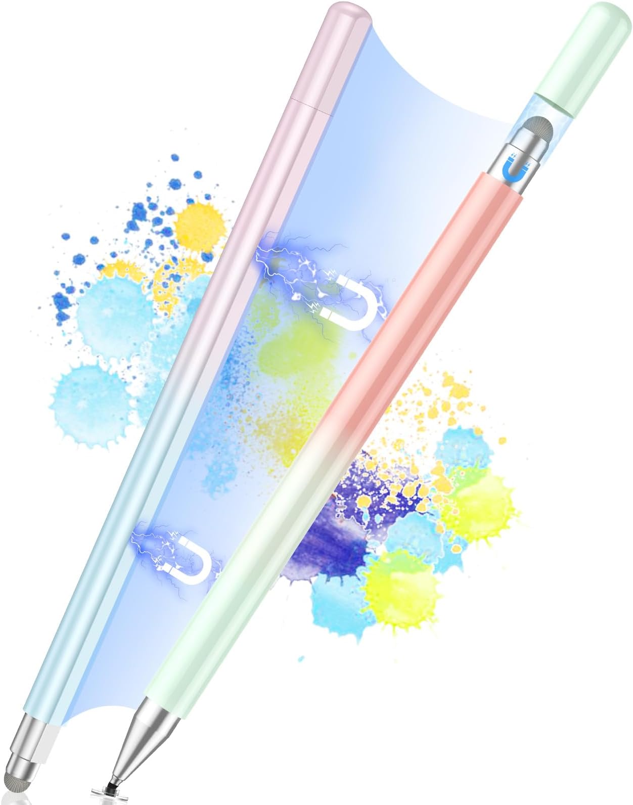 Amazon.com: Stylus Pens for Touch Screens, 2 in 1 Magnetic Disc & Fiber ...