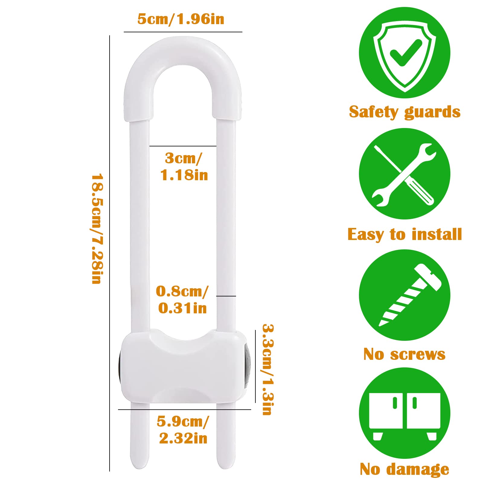 Kindersicherung Schrankschlösser 4er Set - Magnetisch Ohne Bohren