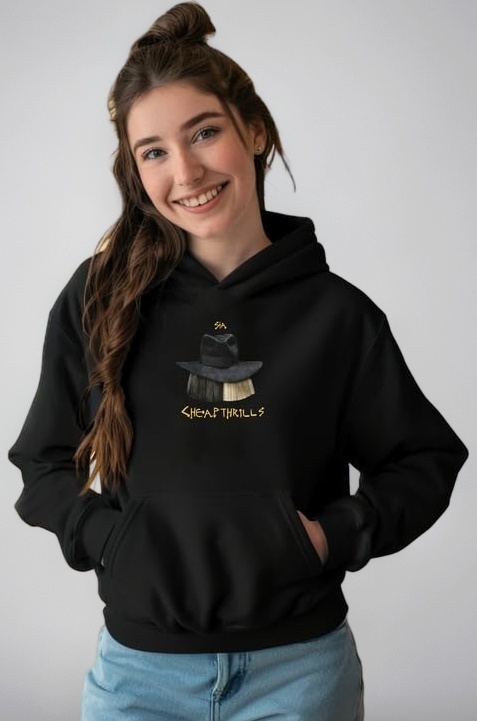 Cheap Thrills Printed Hoodie for Men's | Best Winter Wear for Mens Black