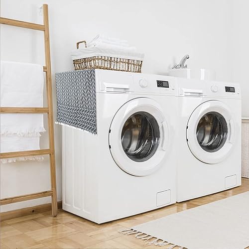 Miniatura 7 de Fundas para lavadora y secadora para la parte superior, cubierta magnética antideslizante para lavadora con 8 bolsillos de almacenamiento, cubierta