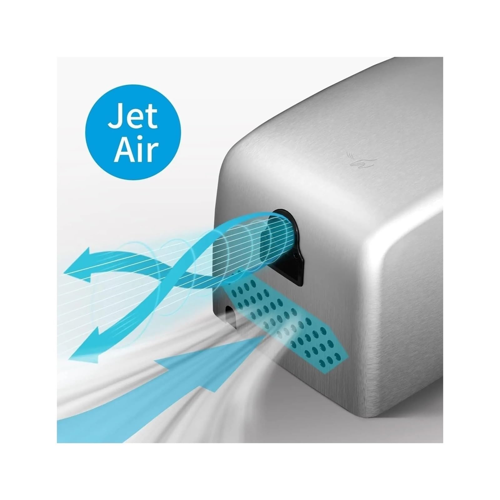 secador de Manos, Secador De Manos Compacto Jet, Aprobado por UL, Modelo Acero Inoxidable Cableado 1350 W Y 120 V