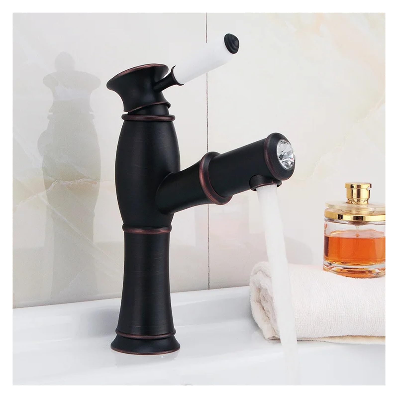 ZBBDFAZD Mixer Sink Taps, Pull Out Faucet, Brass Bathroom Sink Mixer, Modern Design for Kitchen and Bath