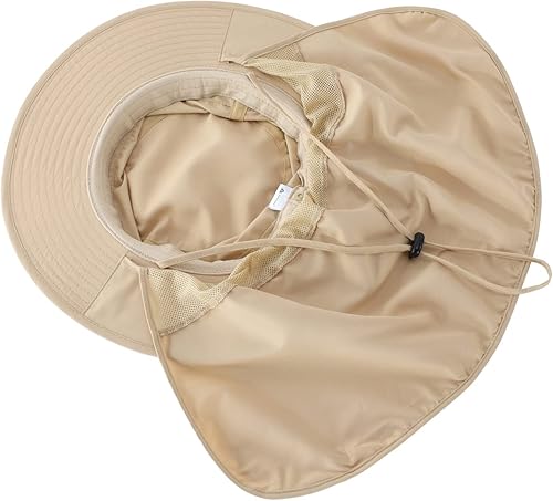 Miniatura 4 de Home Prefer Sombrero para sol para el aire libre con protección UV, secado rápido, unisex con solapa para proteger el cuello