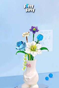 Vagonlife Loz Decorative and Collectible Flower Bouquet 488 Piece Flower Model Making Set FFLZ-4602
