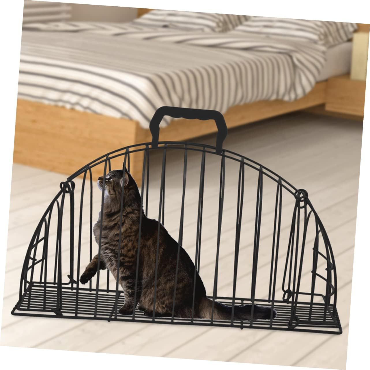GANAZONO Cat Shower Cage Pet Bathing Cage Stainless Steel Material Durable and Scratch-Resistant