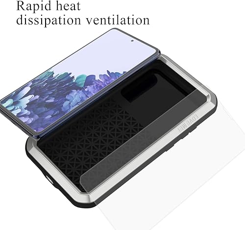 Miniatura 4 de LOVE MEI Funda resistente militar para Samsung Galaxy S20 FE 5G, con protector de pantalla de vidrio templado, a prueba de golpes, a prueba de