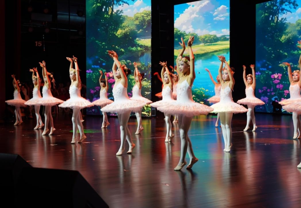 tutù di Balletto per Bambine, Costume da Ballerina Principessa per Bambini, Abito da tutù di Balletto Elegante, Body da Ballo con Gonna