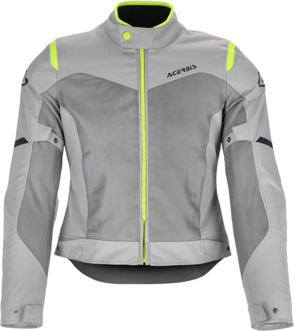 Acerbis Ramsey Vent 2.0 Mesh Ladies Kurtka tekstylna motocyklowa, szary/żółty, XL