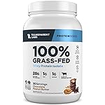 Transparent Labs Grass-Fed Whey Protein Isolate - Naturally Flavored, Gluten Free Whey Protein Powder with 28g of Protein per Serving & 9 Amino Acids - 30 Servings, Chocolate Peanut Butter