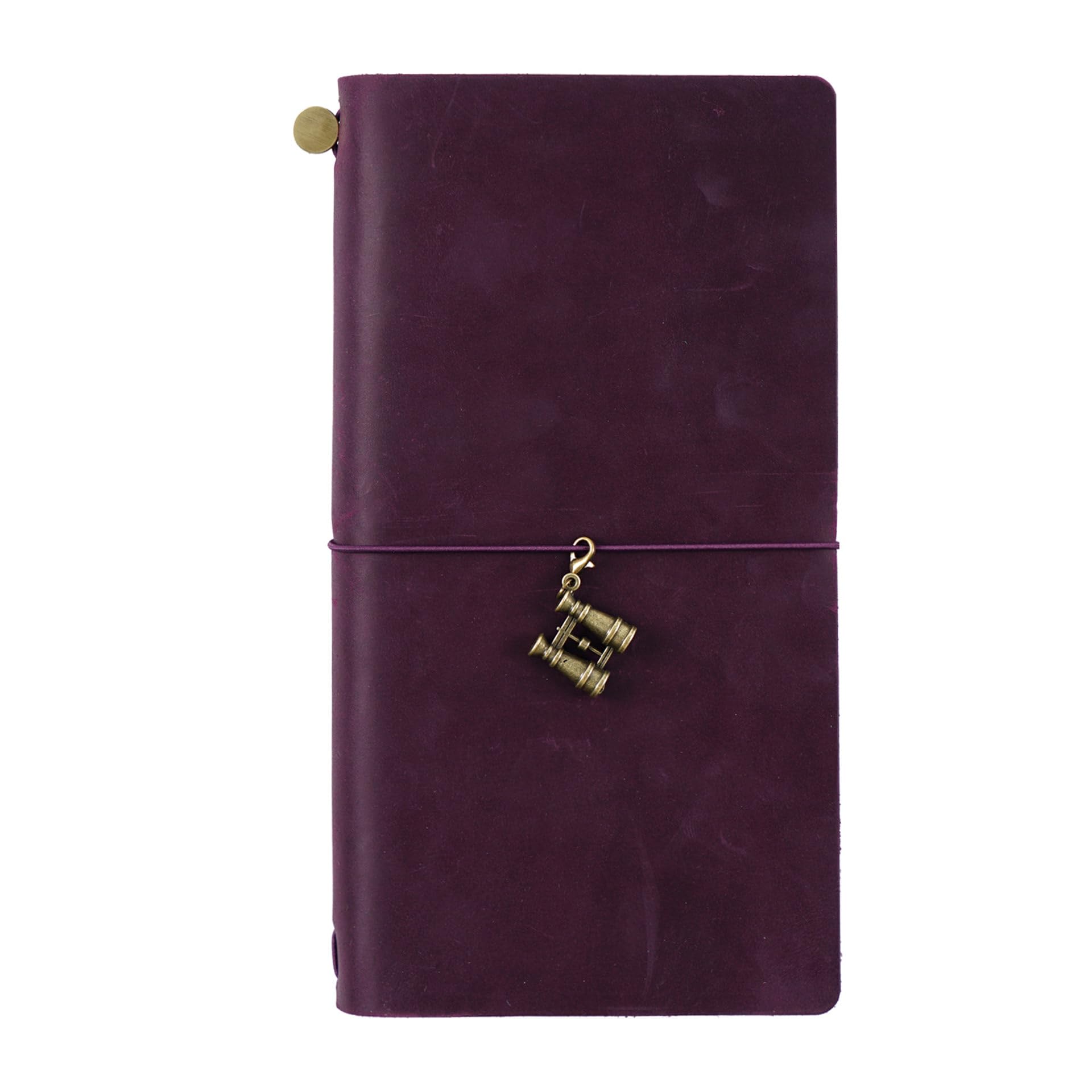 AIGUONIU Genuine Leather TN Travel Notebook Protective Cover Journal Sketchbook Planner Agenda Diary Personal Organizers Noteboo (Purple Standard)