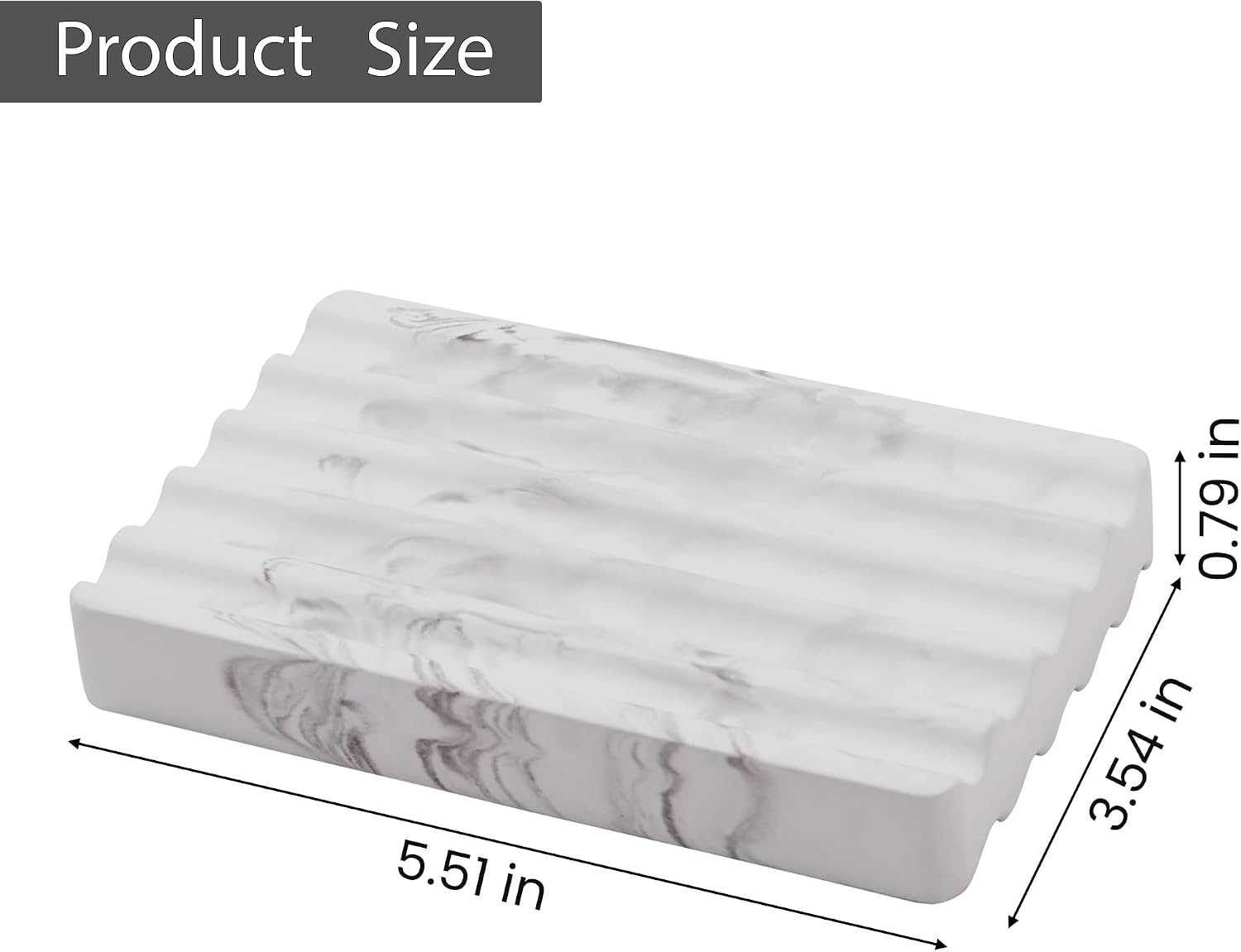 Quick Dry Diatomite Soap Dish, Water Absorbing Stone Soap Holder for Bathroom Sink, Non Slip Soap Tray for Shower or Kitchen