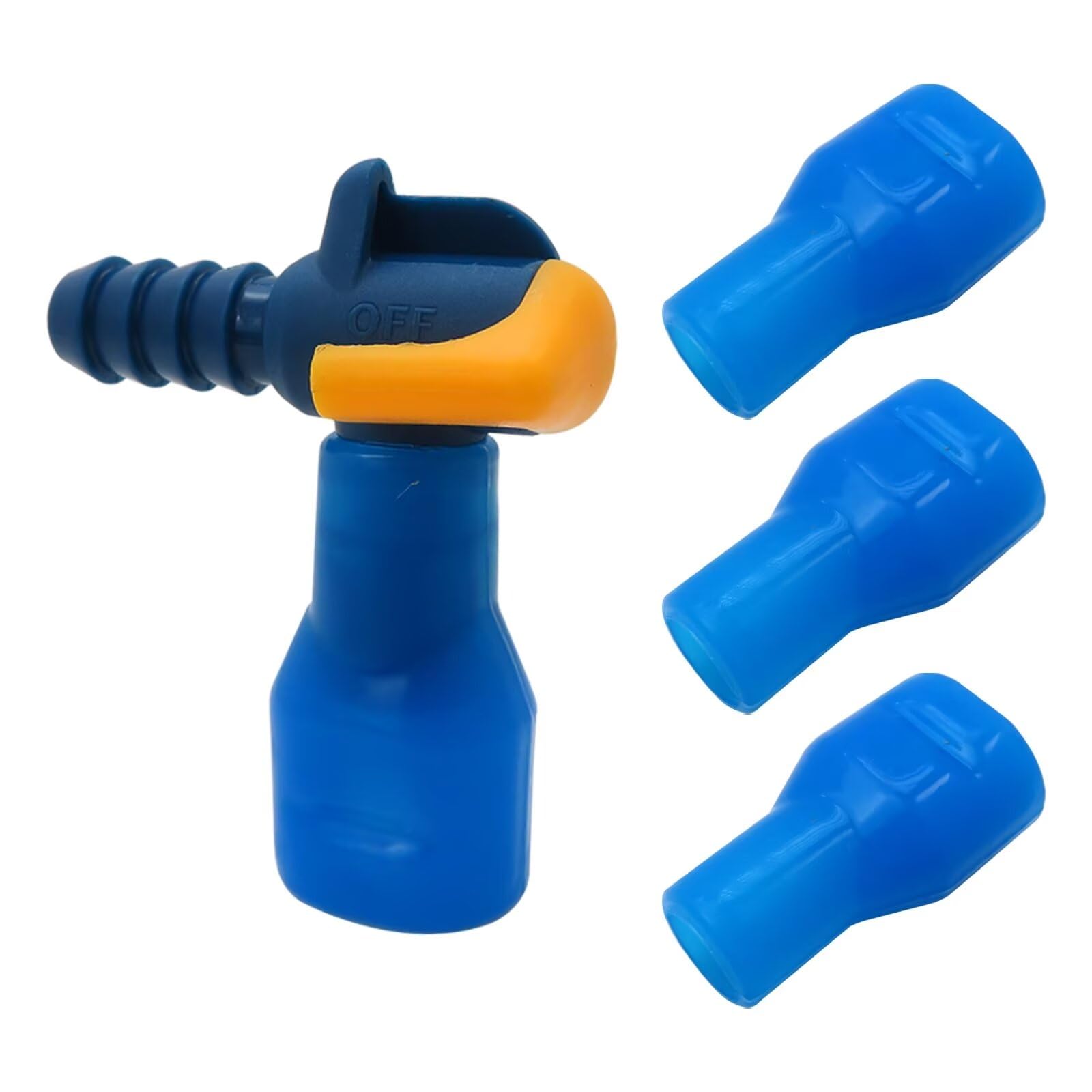 JRSHOME 4-Pack Bite Valve Replacement Mouthpieces for Camelbak and Most Brands, with Shutoff Valve and Tube O-Ring for Hydration Bladder and Backpack Water Reservoir