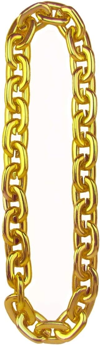 Huge Fake Gold Chain Old School Rapper Necklace Costume Bling Jewelry