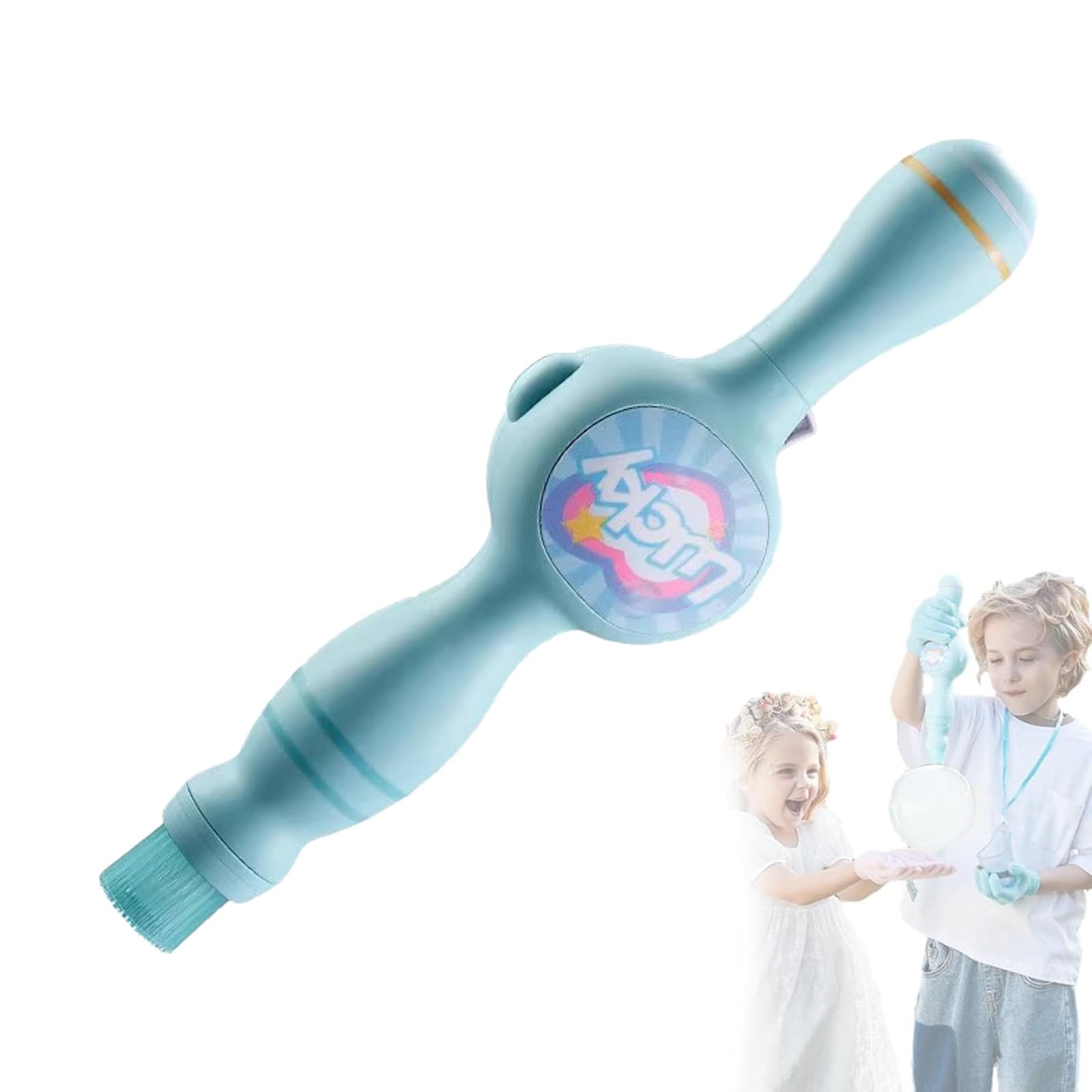 Magic Bubble Machine,Colorful Smoke Bubble Machine,Bubbles Machine Elastic Bubble Fog Wand, Magic Interactive Fog Bubbles Machines for Party,Adorable & Portable Design, with Smoke Effect(Blue)