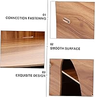 Vista 5 de Estantería de múltiples capas Soporte para libros Estante de almacenamiento de madera Soporte de archivo de papel de múltiples capas Paletas