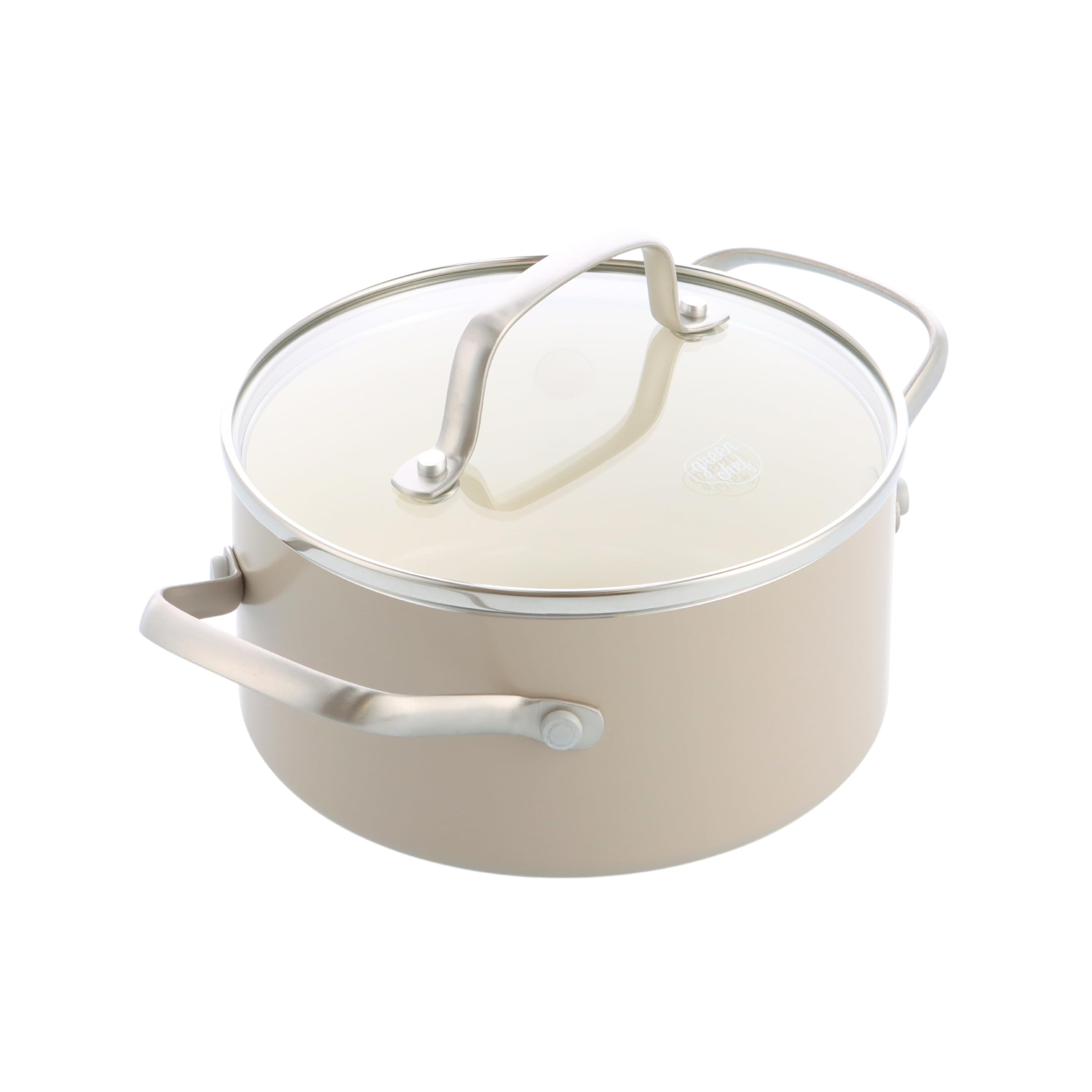 GreenChef Nordics Ceramic Saucepan 16cm 1.58L, Induction, PFAS-Free, Cream