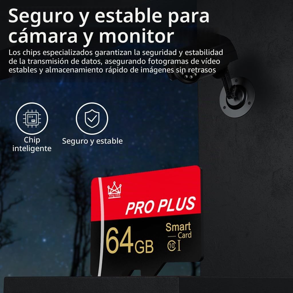 Paquete de 5 tarjetas de memoria de 64 GB con adaptador, tarjeta de memoria de alta velocidad, UHS-I C10 A1 tarjeta TF para tableta/teléfono móvil/cámara/audio del coche/consola de juegos (TF295 64 GB