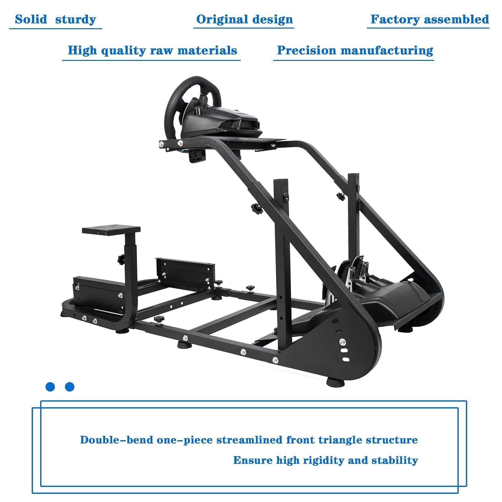 Supllueer Cockpit de simulador de carreras, soporte de volante de carreras para Logitech G25 G29 G37 G920 G923 T300R T500 FANTEC T3PA/TGT, pedales de rueda no incluidos