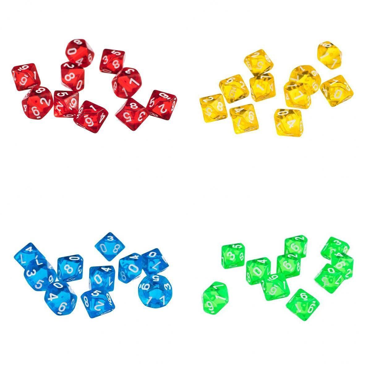 ATORSE Toy D10 Ten Sided Gem Dice for RPG Games 40-Pcs Dices Set-Toys & Hobbies-Games-Role Playing Games-Dungeons & Dragons-Accessories & Dice-image-42