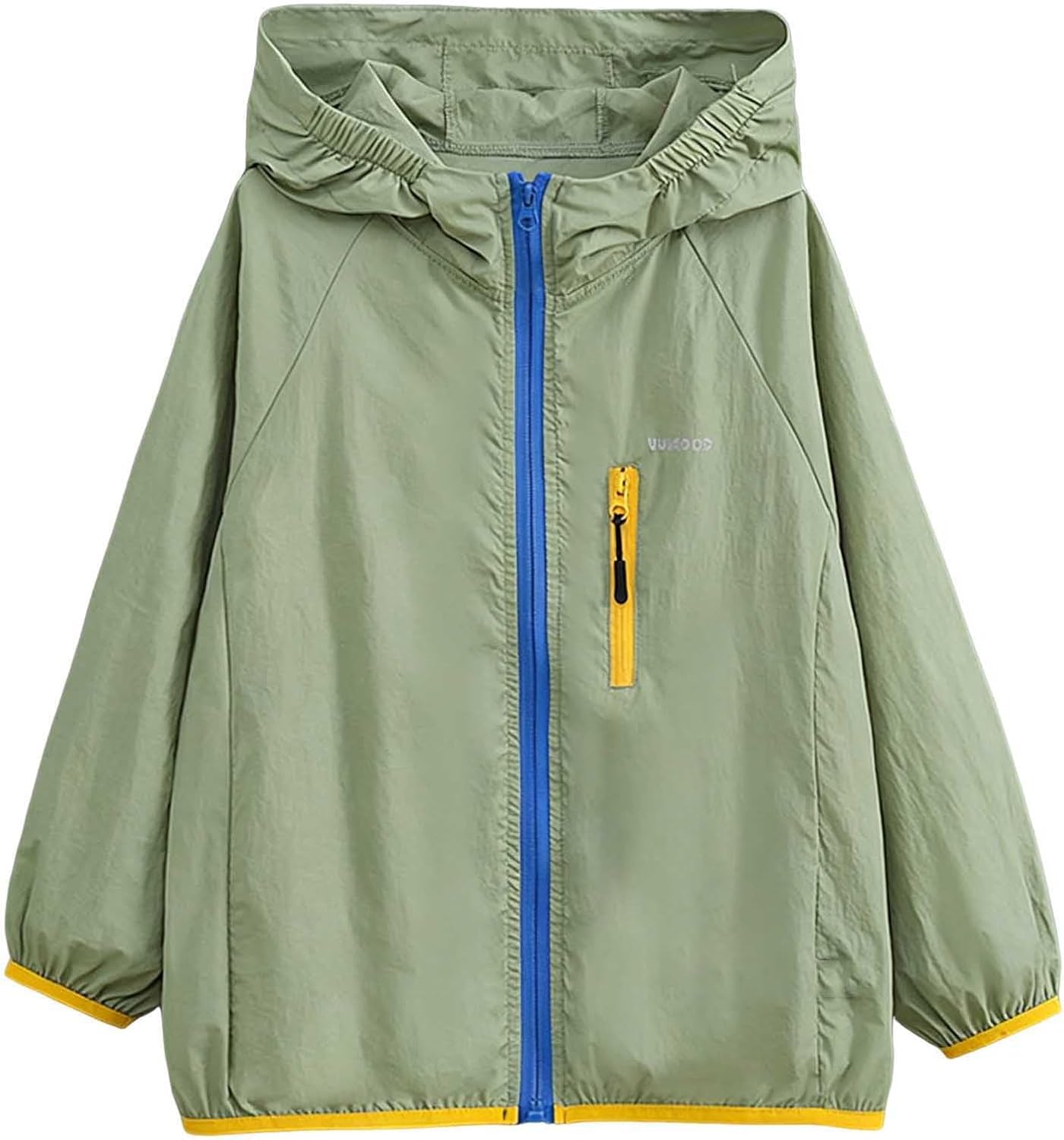 Boys Lightweight Fall Jacket with Hood for School, Hiking and Rainy Days Fashion Colorblock Full Zip Shirt