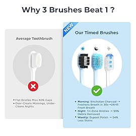 Oralphi Soft Toothbrushes for Morning Freshness & Night Cleanliness -10000+ Soft Bristle Toothbrush for Sensitive Gums|Medium Toothbrushes for Deep Plaque Removal, Daily Clean & Weekly Brightening