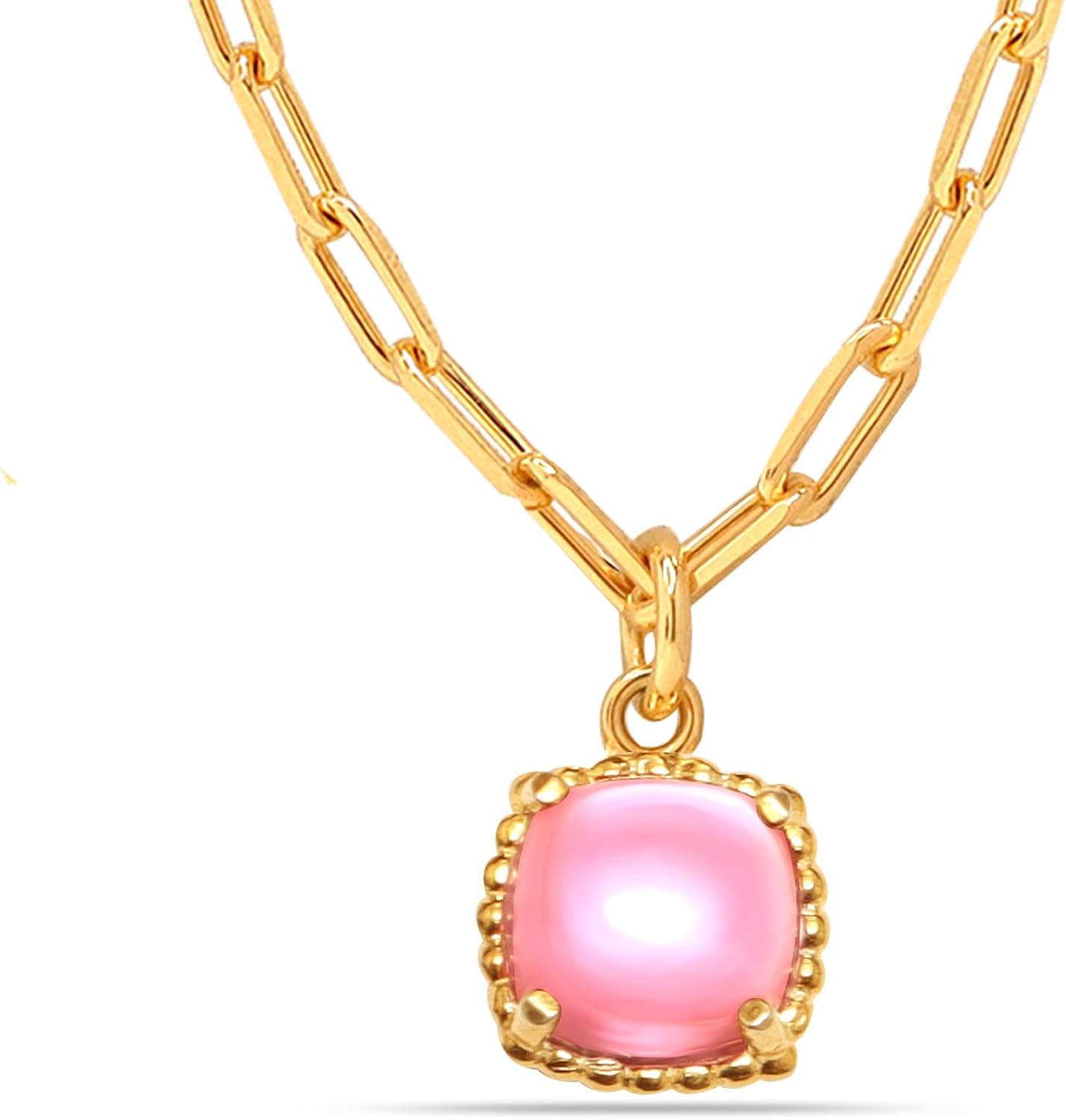 LeCalla 925スターリングシルバー14Kゴールドメッキネックレス 調節可能なパールジルコニアチェーンネックレス ロブスターク