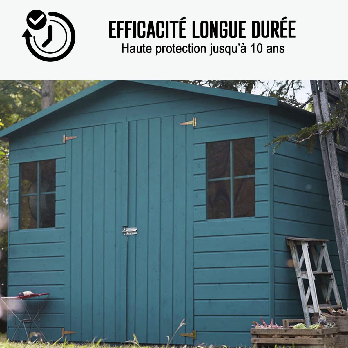 ARCANE INDUSTRIES Peinture Bois extérieur, Peinture portails, bardage, abri et mobilier de Jardin... : Arcalaque 201-2.5 L Telegris 4 - RAL 7047