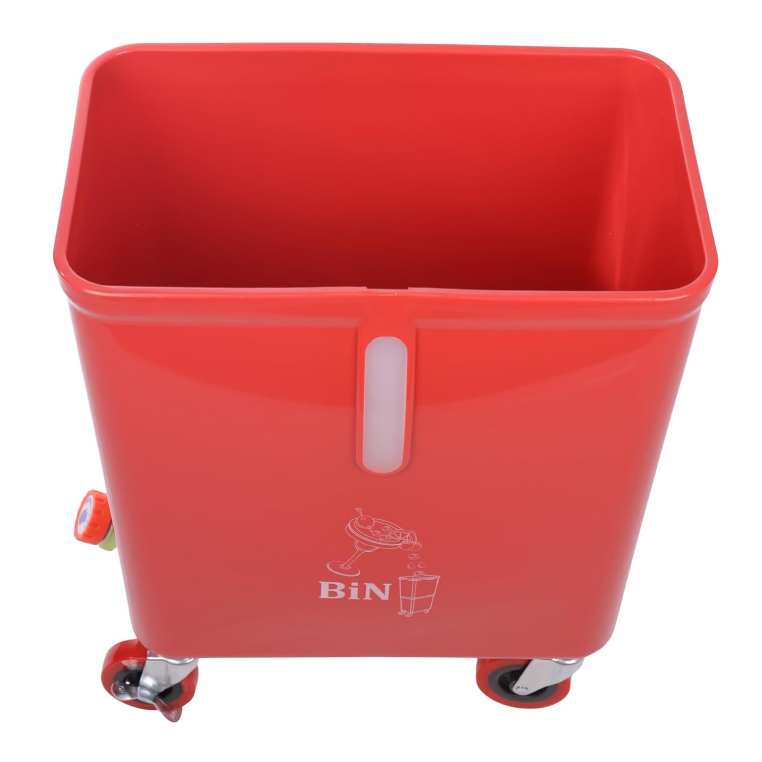 for Leftover Beverage, Red Beverage Disposal BIN Collect Cocktail, Garnish, Tea, Beer, Wine and