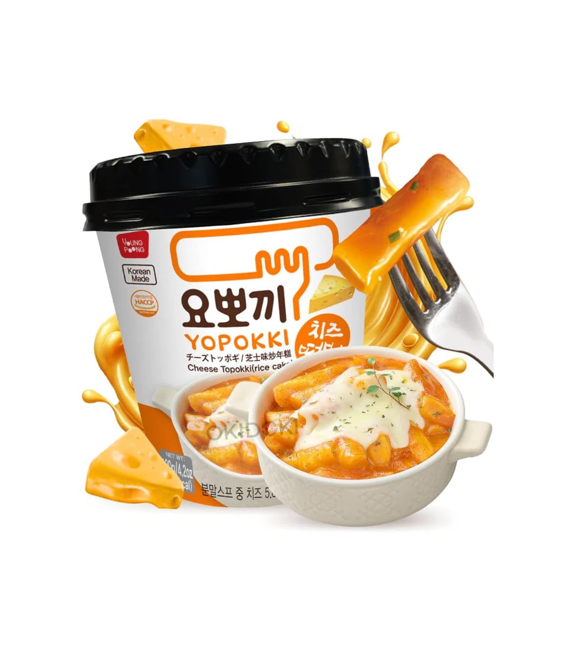 MiFan Tteokbokki Box - Yopokki Cup Pack de Inicio – Gnocchi de Arroz Coreano (4 Unidad, Sabores Mixtos)